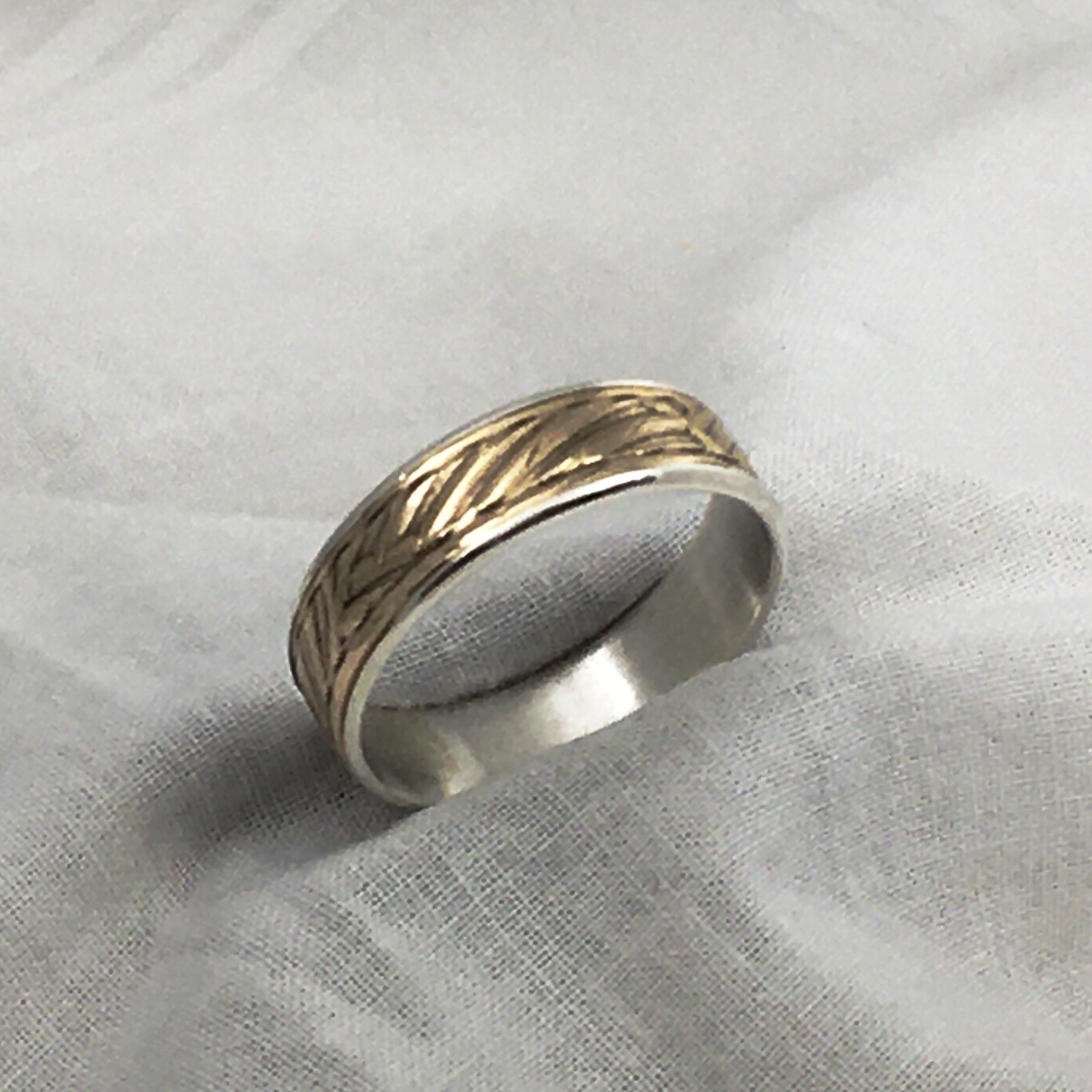 Silver and Gold Band SS_GF - Panepento Jewelry Designs